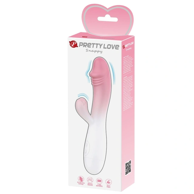 Wibrator Króliczek Snappy Pretty Love Sterowany Zdalnie Różowy | 100% ORYGINAŁ| DYSKRETNA PRZESYŁKA